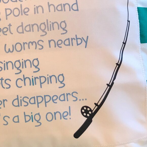 Fishing Memories Pillow Cover: Handmade Lake House Cabin Decor, 18 x 18 Inches - Picture 8 of 11